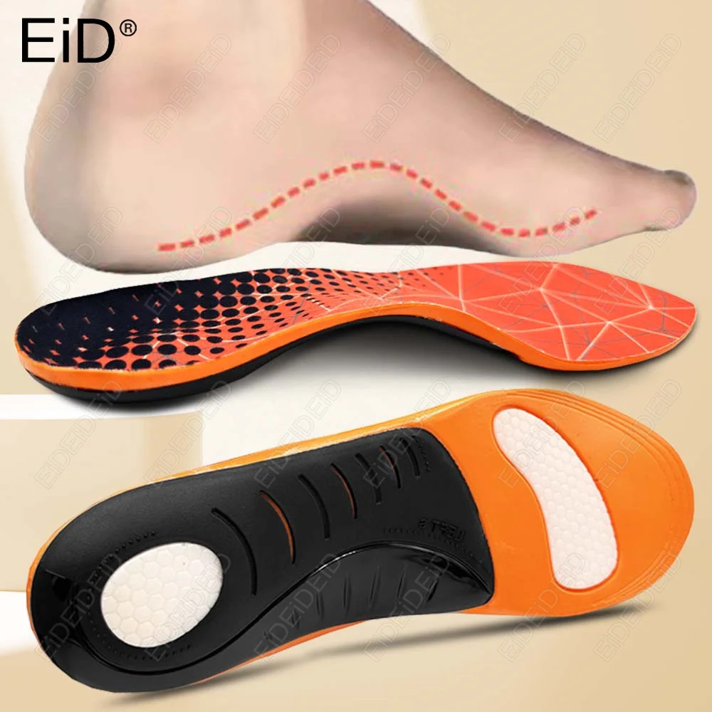 

EID 1/2 Pairs Premium Insoles for Feet PU Gel Shock Absorption Breathable Comfortable Lightweight Sweat Absorbing Shoes Pads
