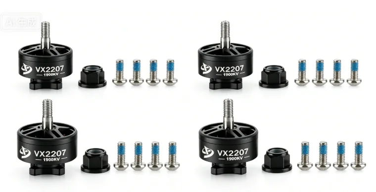 4 Stück SIRIUS VX2207 2207 FPV Brushless Motor 1900kv 2050kv 2150kv 2450kv Freestyle Speed Racing Motor für 5-Zoll-Rennautos