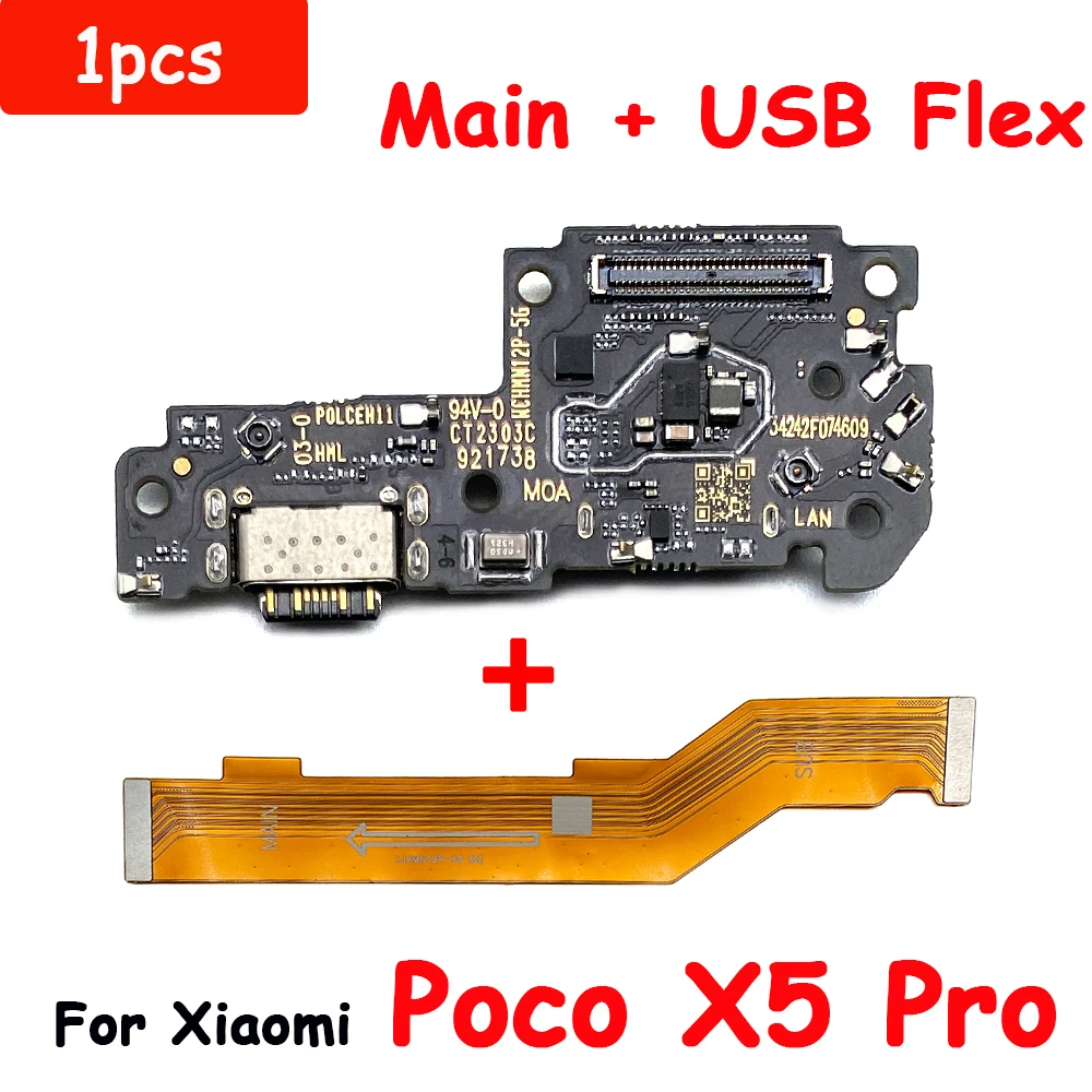 New USB Charging Port Dock Board Connector Main FPC Motherboard Flex Cable For Xiaomi Poco F2 Pro X4 Pro 5G M4 Pro 4G X5 Pro 5G