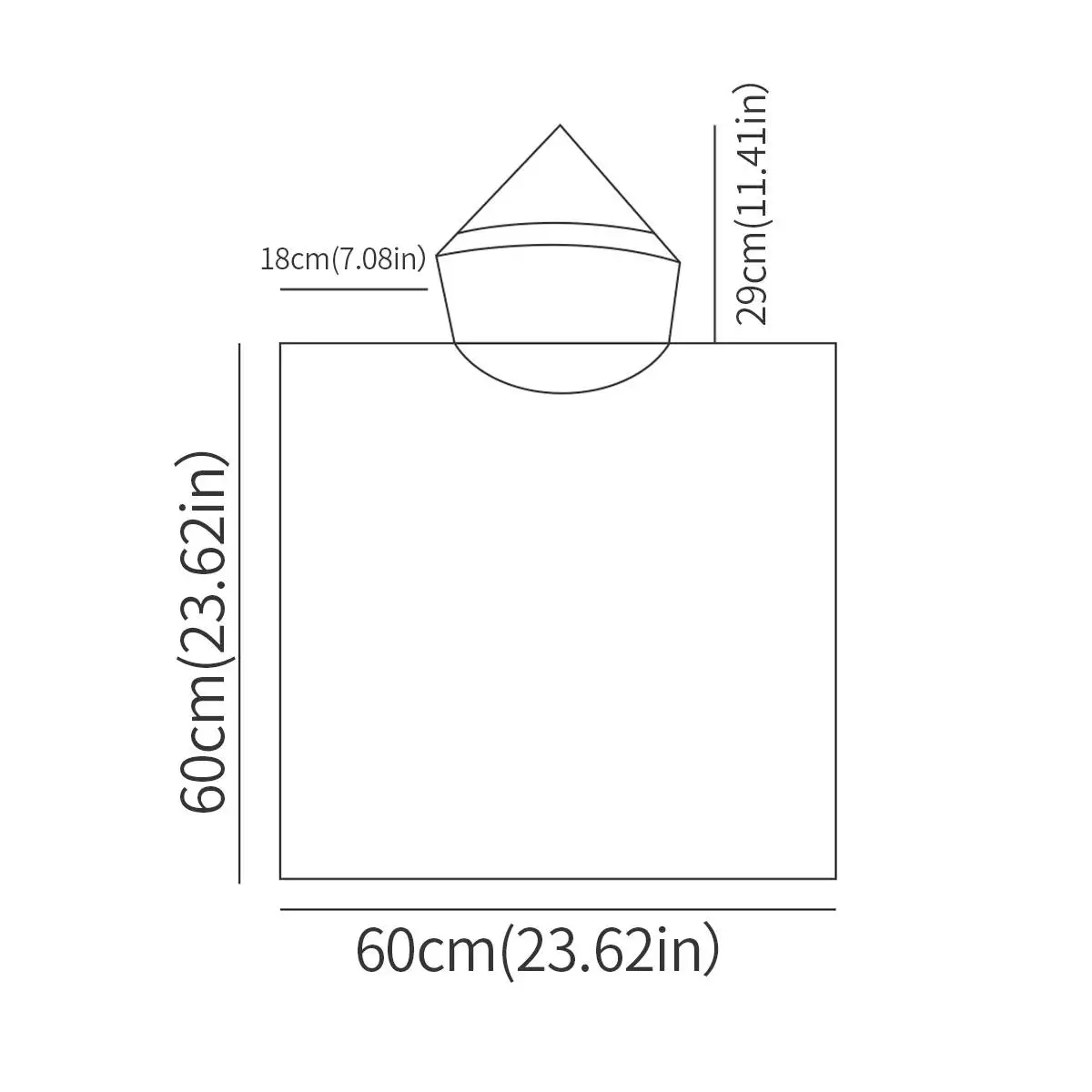 HappyFlute 60x60CM Asciugamano da bagno con cappuccio in microfibra per bambini Asciugamano da spiaggia per nuoto con stampa naturale e animalier unisex per ragazze e ragazzi