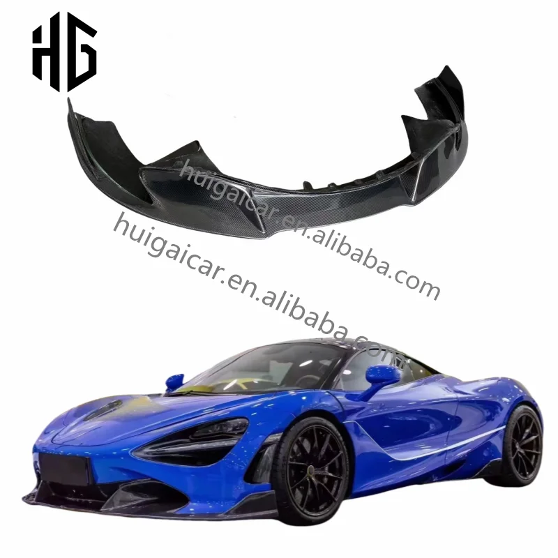 

New Arrival 3K Glossy Black Carbon Fiber Front Lips Diffuser for Mclaren 720S VorsTeiner Style Coupe/Spider Vors Front Lip