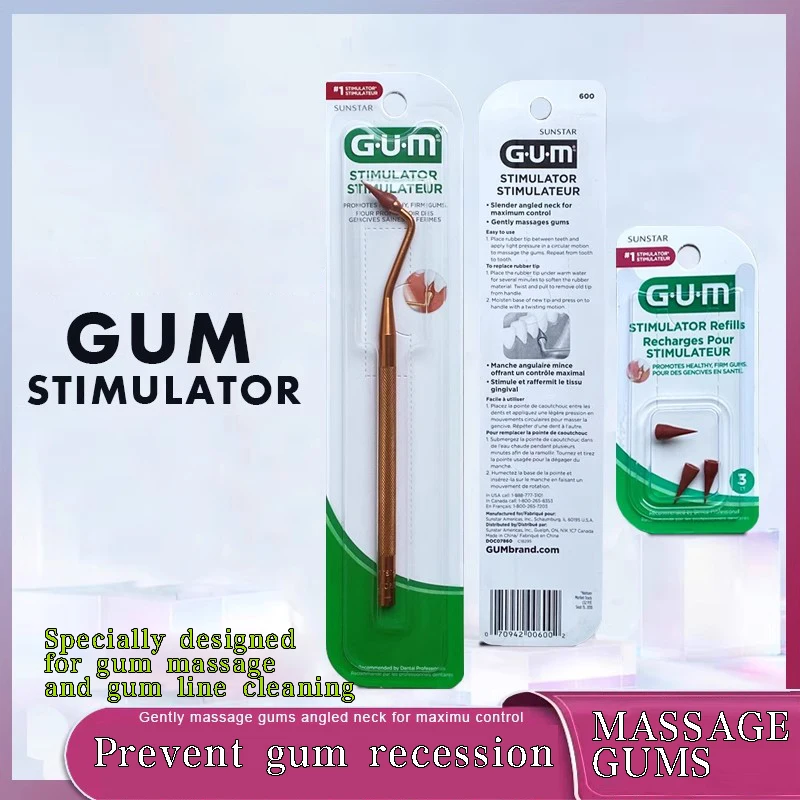 Gum Stimulator Dental for Teeth Rubber Tip SUNSTAR Gingival Periodontitis Treatment Tools Periodontal Stimulate Dentistry Floss