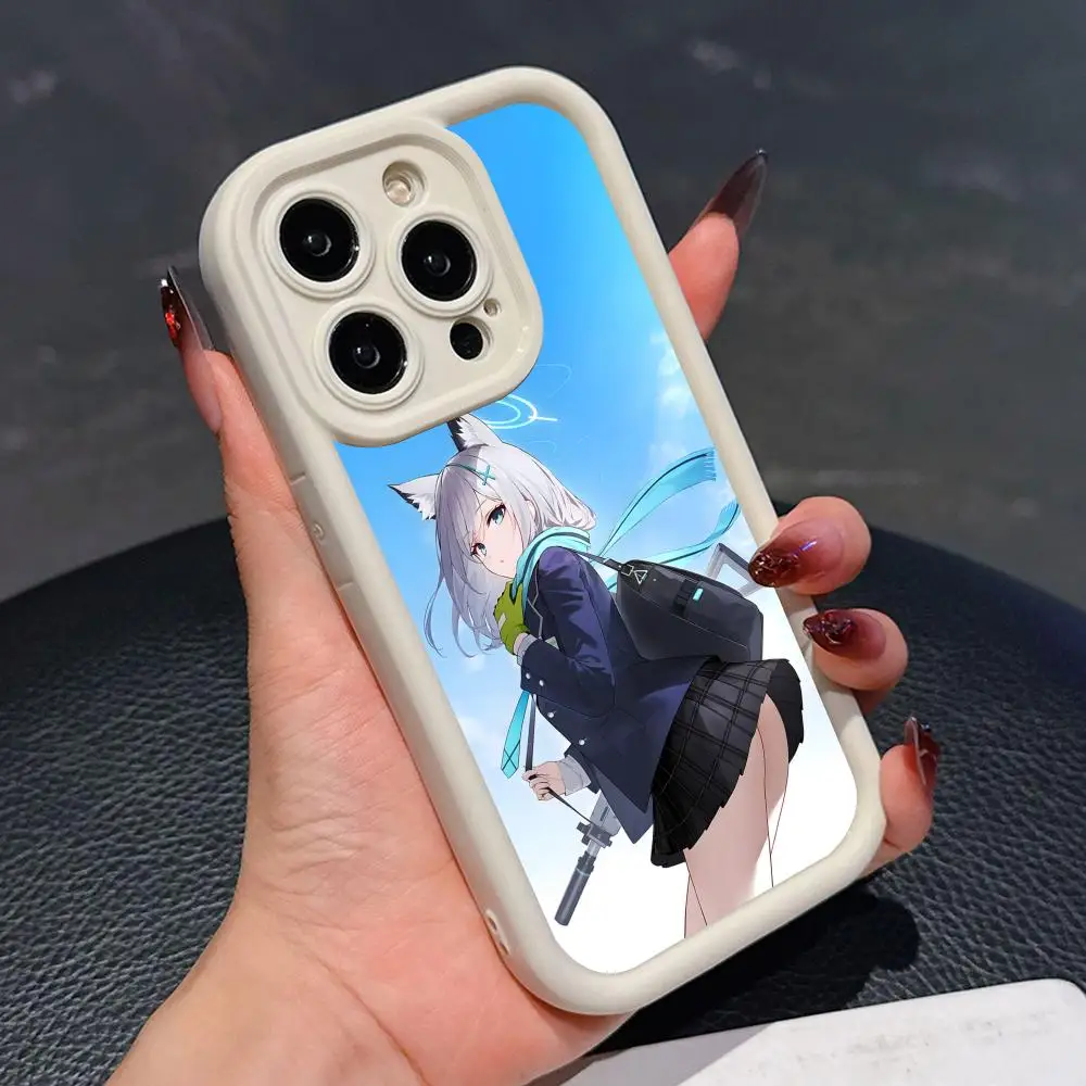 

Blue Archive Shiroko Thicken TPU Mobile Phone Case for iPhone 17 16 15 14 13 12 11 Air Pro Max Plus Colorful Cover
