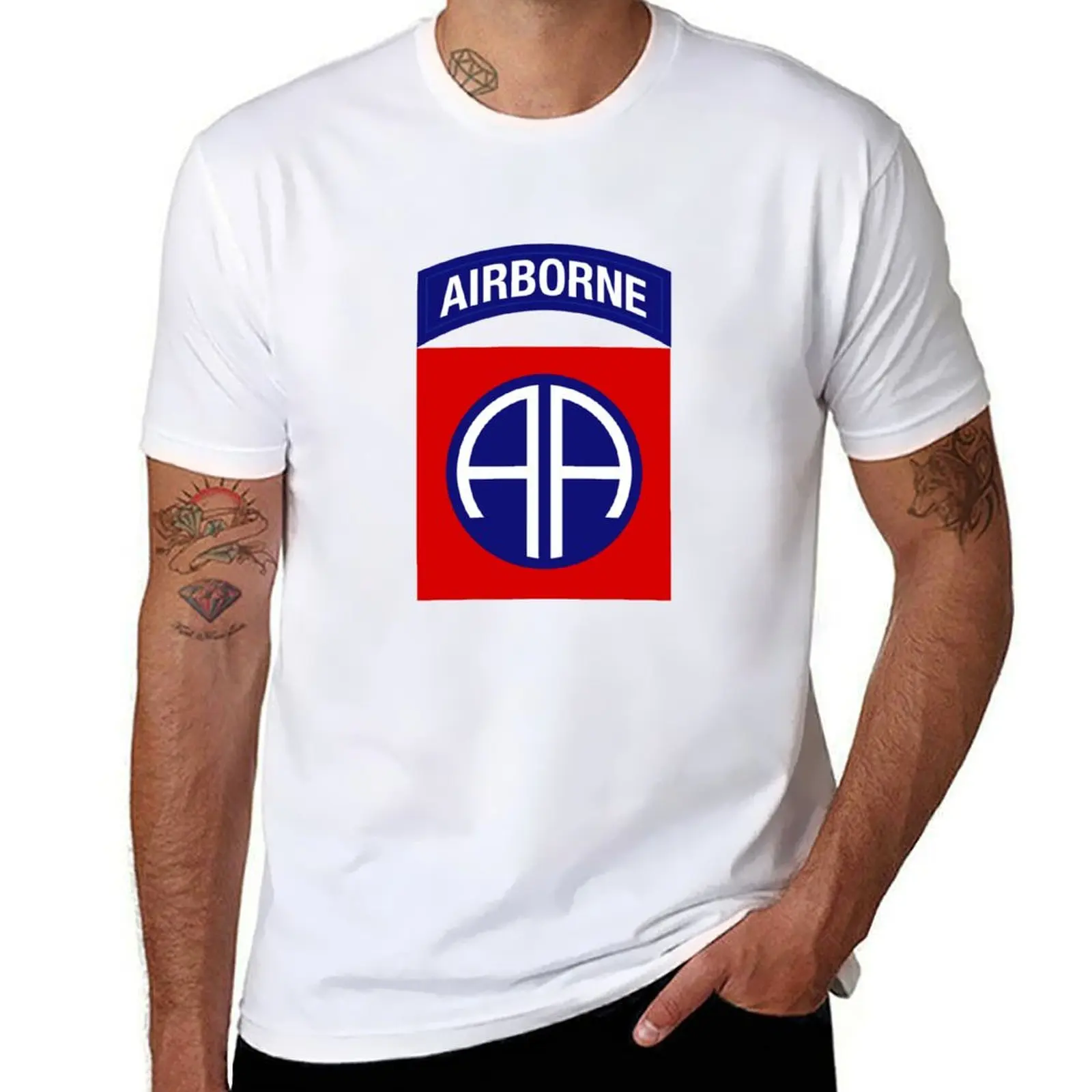 

man for men Division t funny luxury Airborne shirt 82nd 100% cotton shirts shirts t t brand men cotton T-Shirt