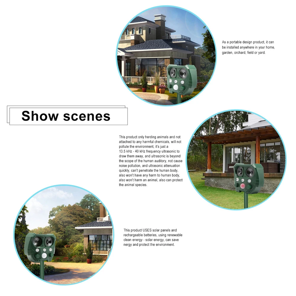 USB Outdoor Animal Driving Device Solar Energy Repeller Frighten Animal Machine USB Mouse Expeller Frighten Animal Machine