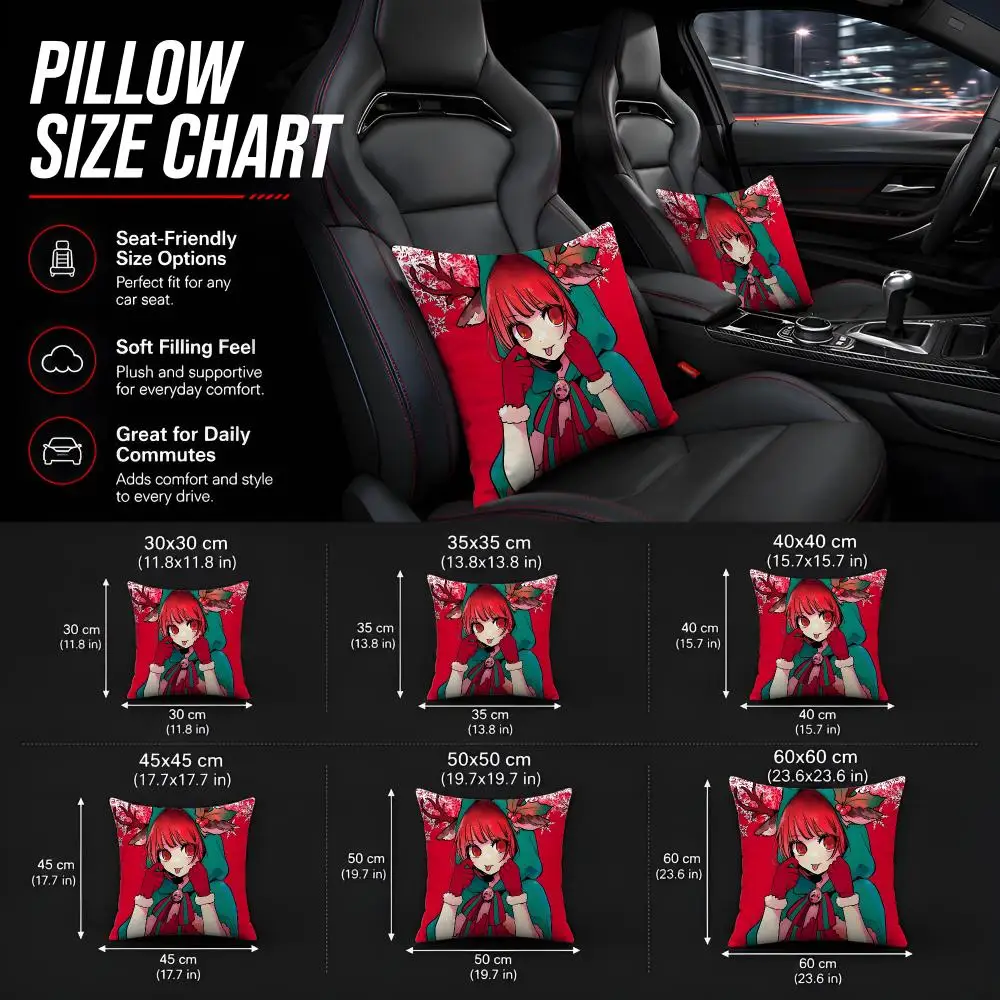 Oshi no Ko Kana Arima  Soft Plush  Double Print and Invisible Zipper for Sofa Home Car Use Cushion Cover