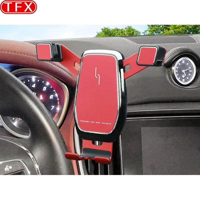 

For Maserati Ghibli 2014-2022 Car Styling Mobile Phone Holder Air Vent Mount Gravity Bracket Stand Auto Modified Accessories