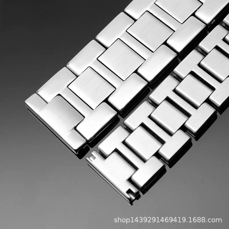 High Quality 20mm Solid Stainless Steel Watchband for Tank Santos Silver Bracelets 17.5mm 19mm 21mm 23.5mm Metal Watch Strap