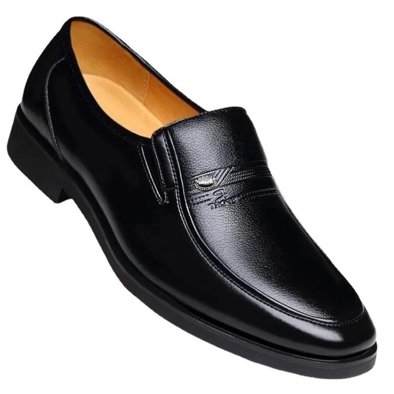 Leather Men Formal Shoes Luxury Brand 2022 Men\'s Loafers Dress Moccasins Breathable Slip on Black Driving Shoes Plus Size 38-44