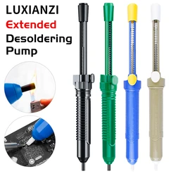 LUXIANZI Extended Desoldering Pump with Rebound Spring Plastic Desoldering Tin Pump Vacuum Tin Solder Removal Welding Tools