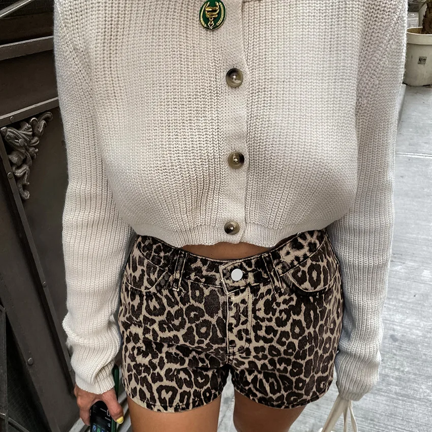 Sexy Leopard Print Cotton Spice Girls Hot Pants Casual Shorts 2026 Summer New Fashion Women's Clothing