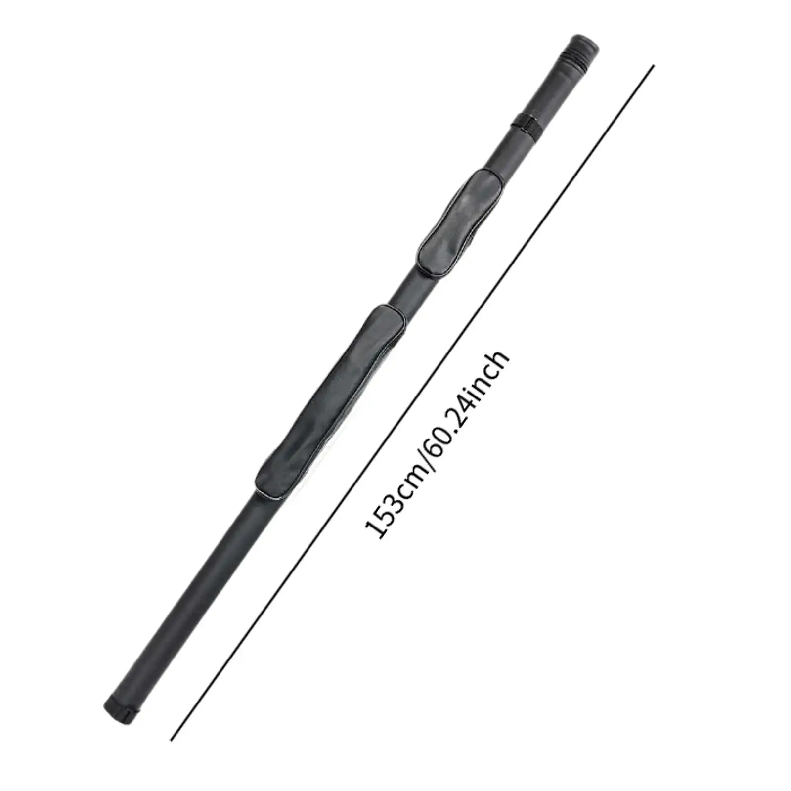 Professional Snooker Cue Case PU Leather Billiard Equipment Holder for 2 Pool Cues with Accessory Pouch