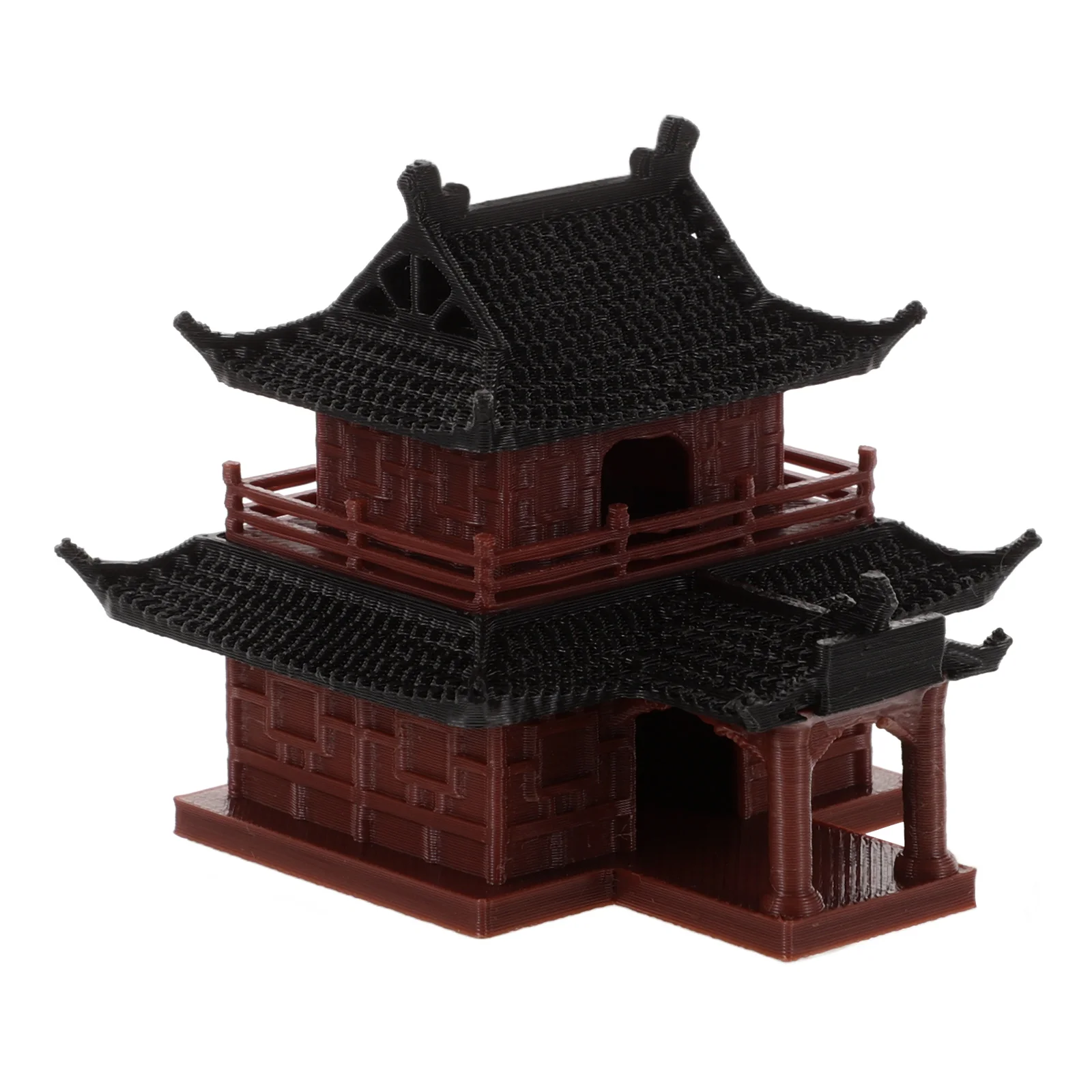 

Fish Tank Decorations Pavilion Gazebo Chinese Bonsai Ornaments Brown Aquarium Japanese