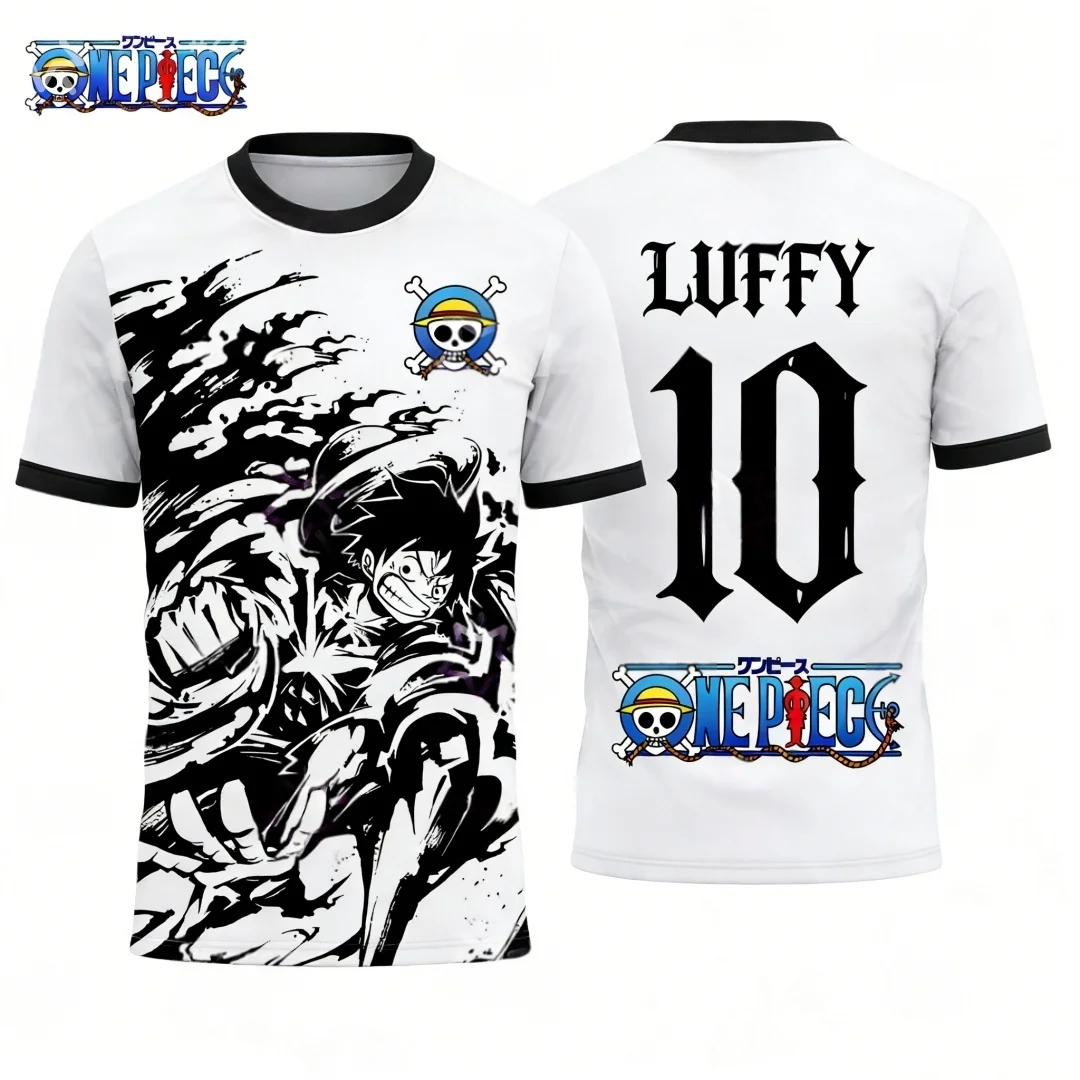 One Piece Anime-Grafik-T-Shirt – Luffy's No. 10 Jersey Sports Dry Quickly Herren-T-Shirt Kleidung T-Shirt Y2k Herren Damen