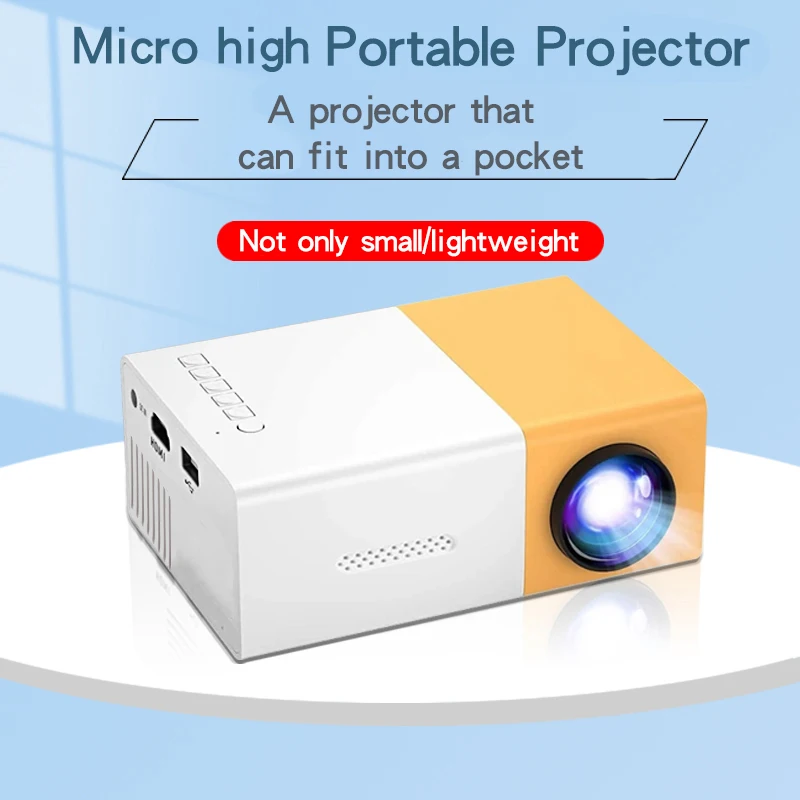 Yg300 Draagbare High-Definition Mobiele Telefoon Projector, Compatibel Met Usb, Hdmi, Power Oplaadbare Schat, Thuis Projector
