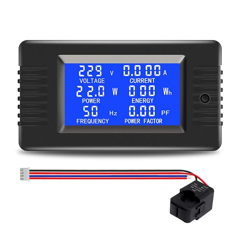 AC 110V 100A LCD Display Opening CT Digital Voltmeter Ammeter Voltage Current Tester Power Energy Frequency Wh Meter