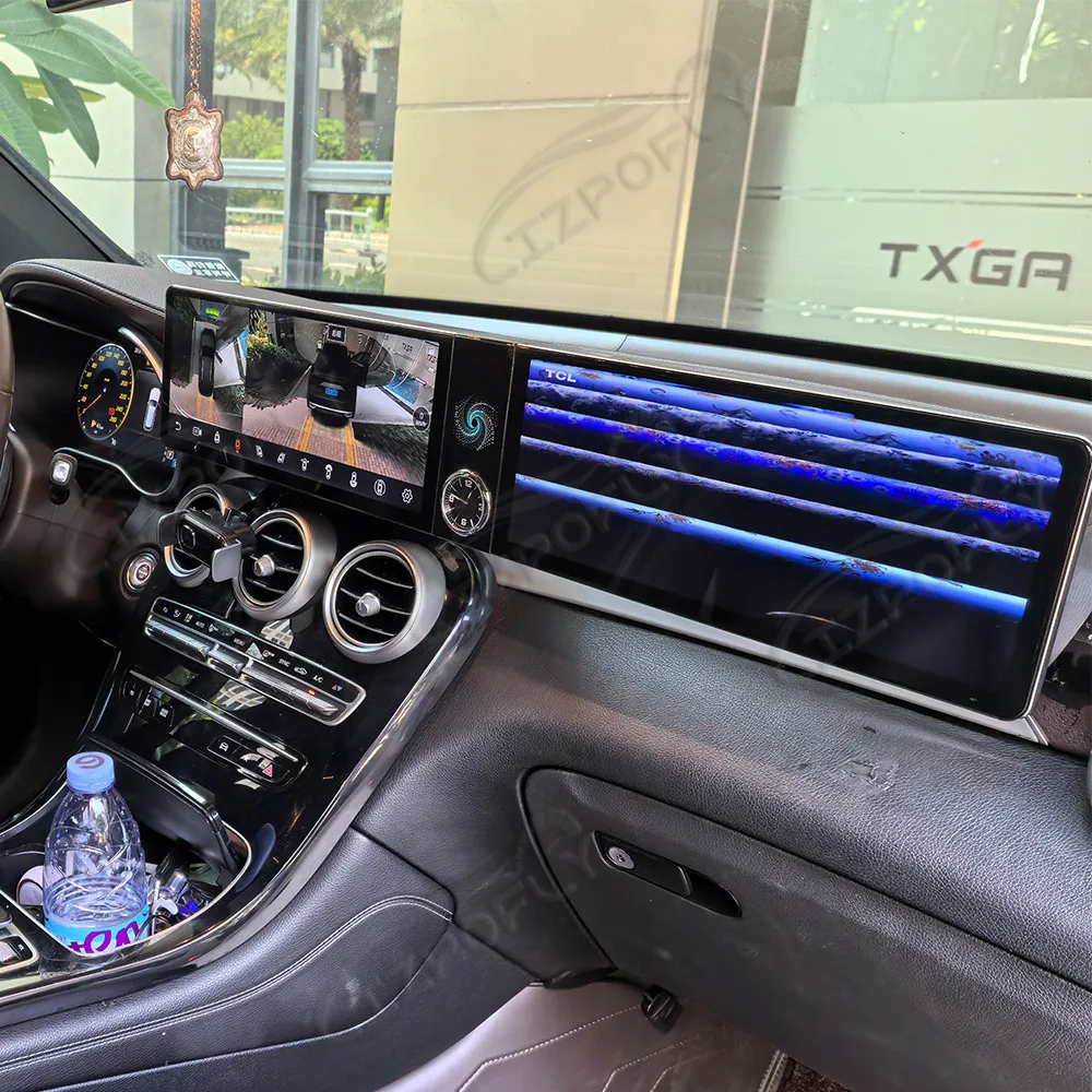 

12.3 inches Dual screen Android 13.0 Car stereo FOR Mercedes Benz GLC W205 2015-2020 Car GPS navigation multimedia player unit