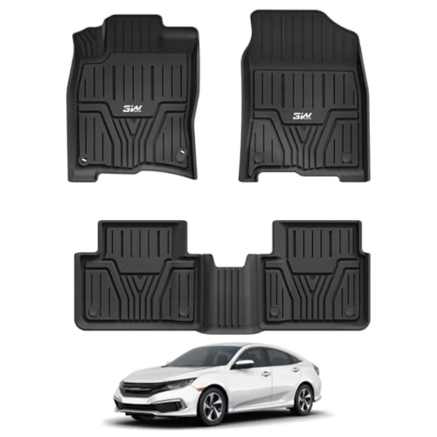 

Коврики для пола, подходящие для Honda Civic Sedan 2016-2021, Hatchback 2017-2021, Coupe 2016-2020. Коврики на заказ для 1-го и 2-го рядов, полный комплект.