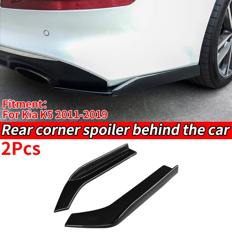 

Car Rear Bumper Splitters Aprons Trunk Lip Spoiler Canard Wing Diffuser Wrap Angle Accessories For Kia K5 2011-2019 2015 2016