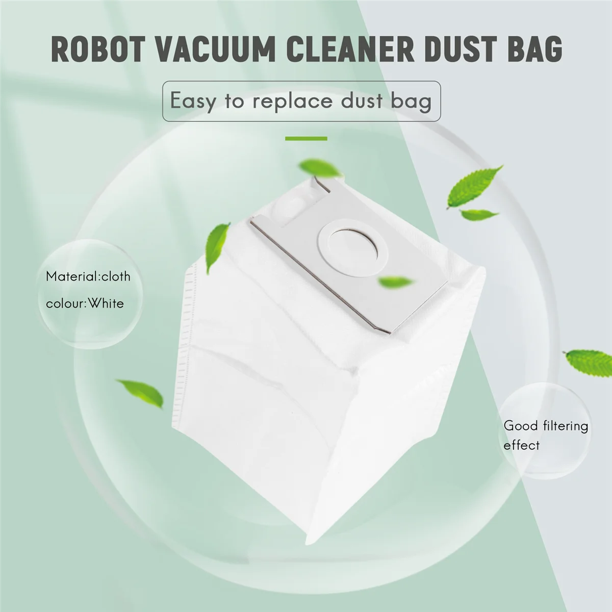2Pcs Accessories Dust Bags for Conga 2290 Robotic Vacuum Cleaner Dust Filter Paper Bag Dust Bags ReplacementBAAN