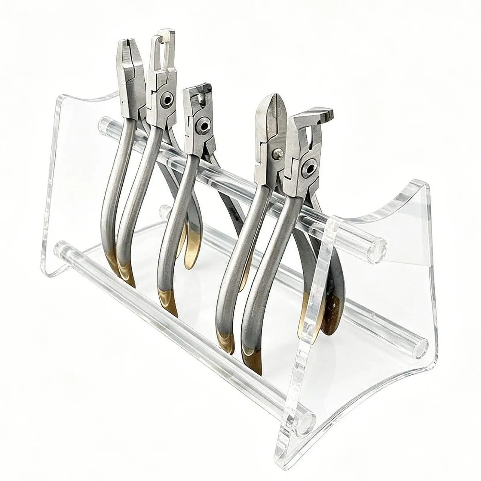 

Dental Orthodontic Forceps Holder Sturdy Durability Clear Professional Easy to Clean Compact Dental Pliers Stand Holder Acrylic