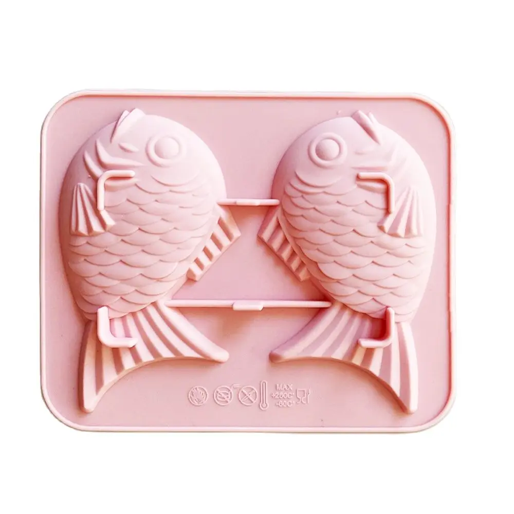 

Силиконовая форма для выпечки с антипригарным покрытием для микроволновой печи: двойные рыбки, вафли, печенье, кексы, домашняя выпечка