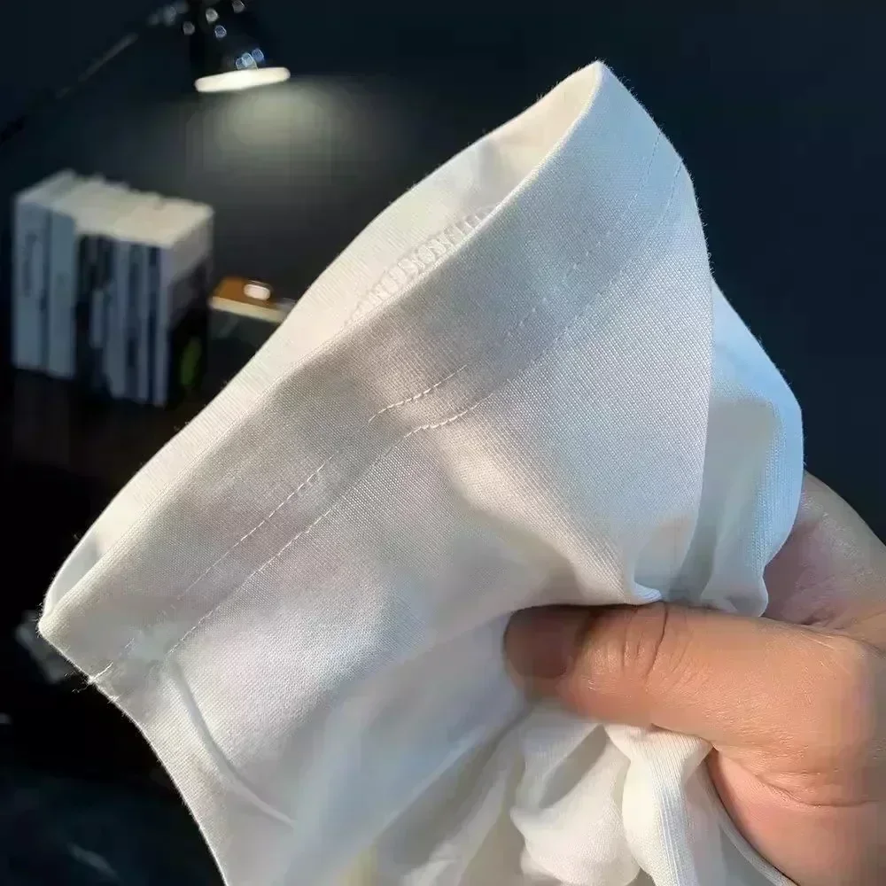 الموضة الفاخرة الهيكل العظمي جزيرة طباعة الربيع والخريف قيعان قميص الرجال والنساء القطن الخالص قصيرة الأكمام تي شيرت #5