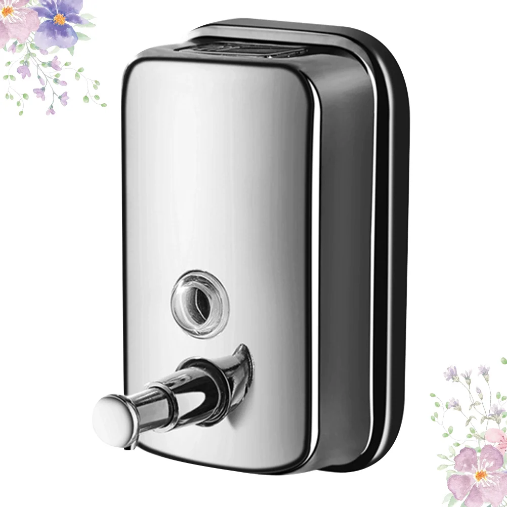 

Stainless Steel Soap Dispenser 304 Handwashing Liquid Silver Gel Box Shower Hanging Manual Kitchen Bathroom Home Office School