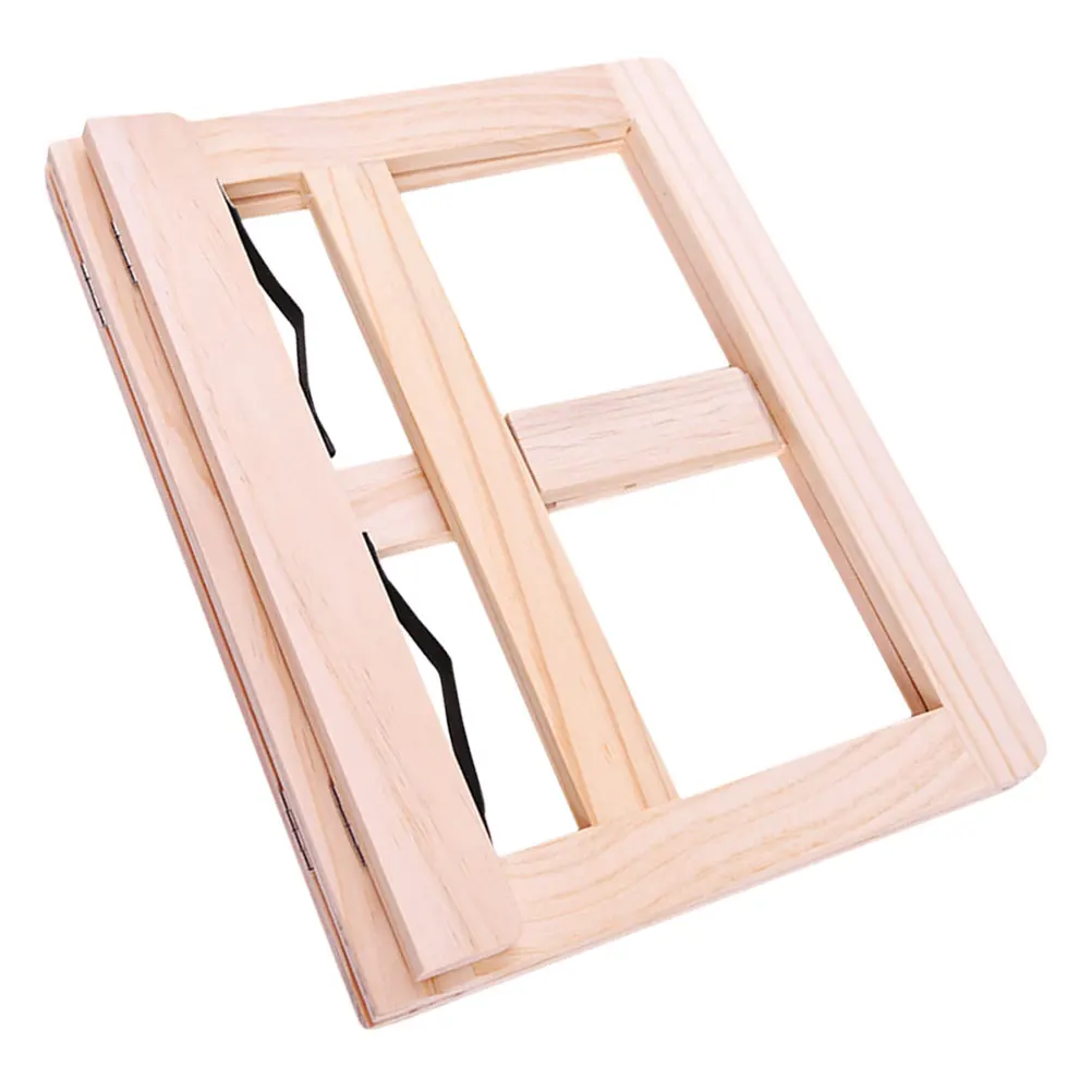 

Modern Reading Bookshelf Cookbook Stand Portable Rack Small Bookshelves Wood Foldable Angle Adjustable Desktop Study Use