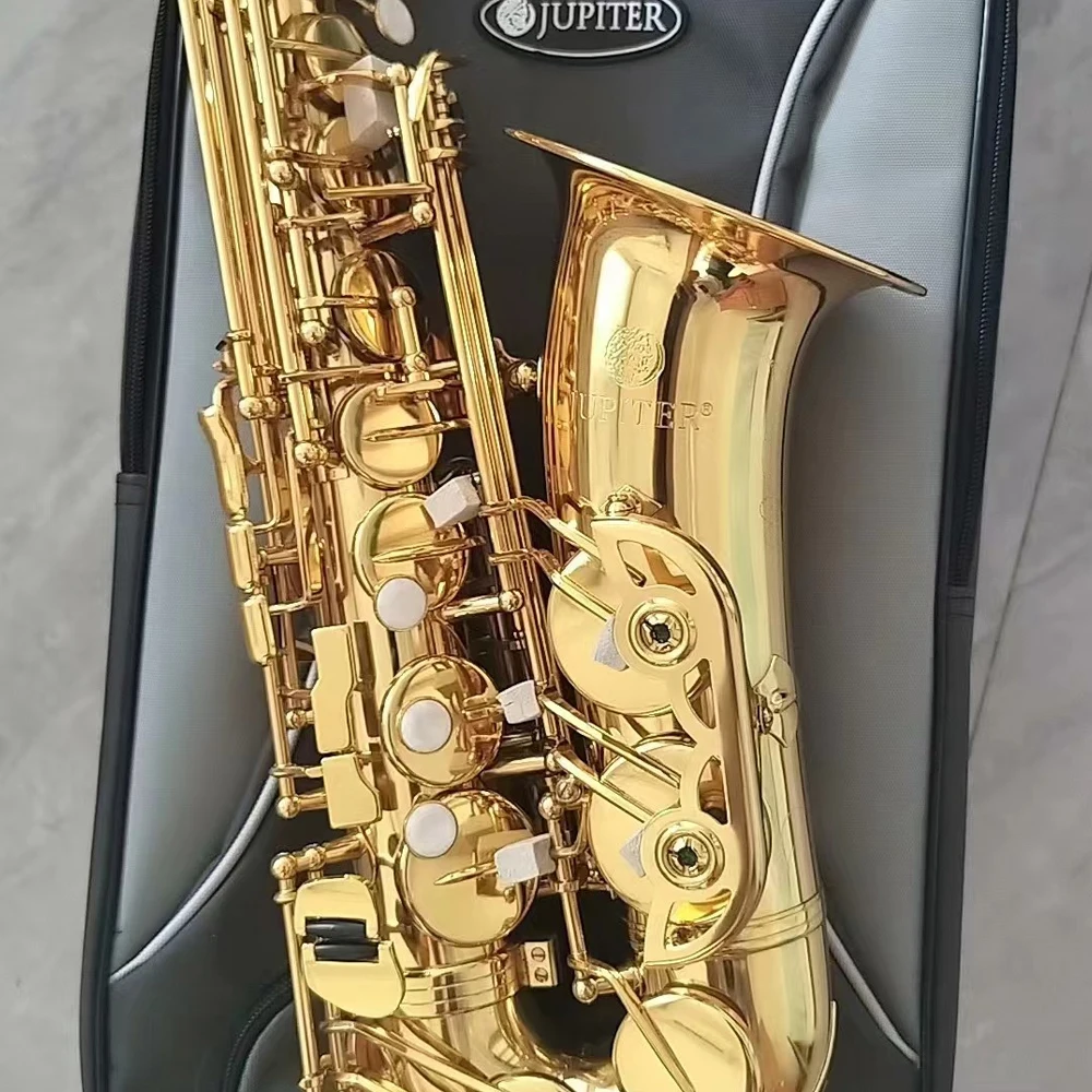 High-end Eb alto saxophone JAS-700Q gold E-flat brass double-ribbed jazz instrumentos musicales saxofón alto