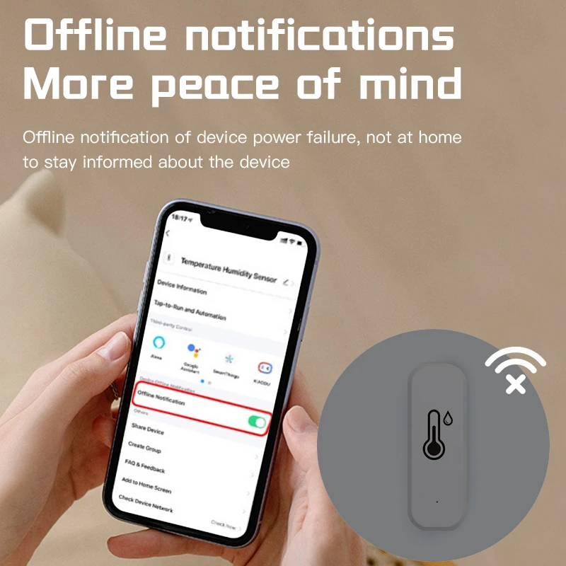 Termometr Higrometr Tuya Zigbee Mini Termometr Higrometr Monitor Temperatury i Wilgotności Sterowanie Głosowe Home Assistant