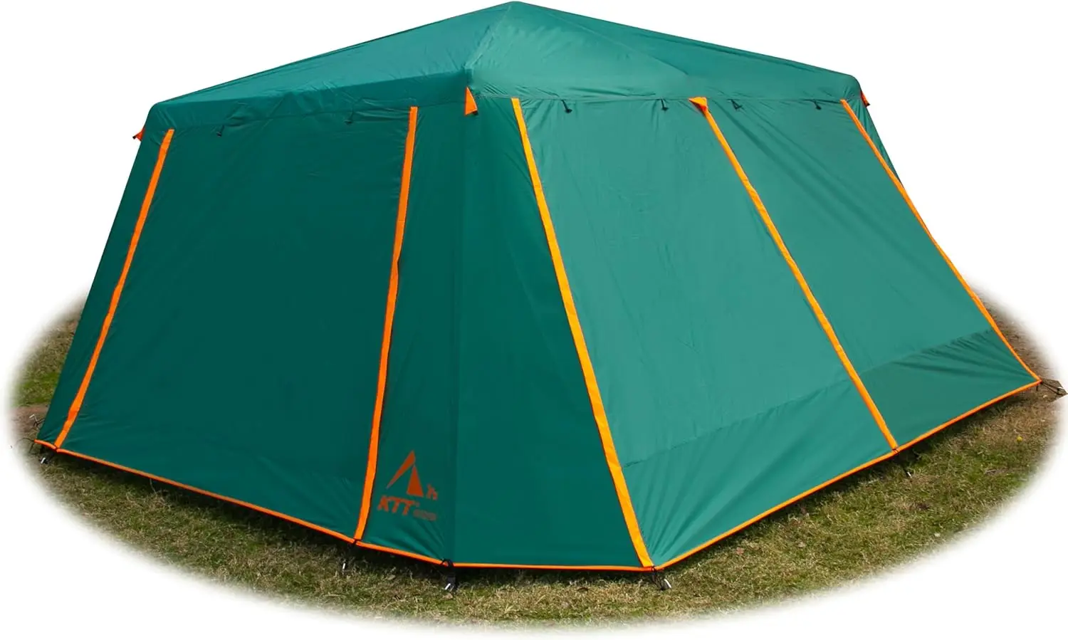 Extra Large Tent 10-12-14 PersonFamily Cabin Tents,2 Rooms,3 Doors and 3 Windows with Mesh,Straight Wall,Waterproof,Double Layer