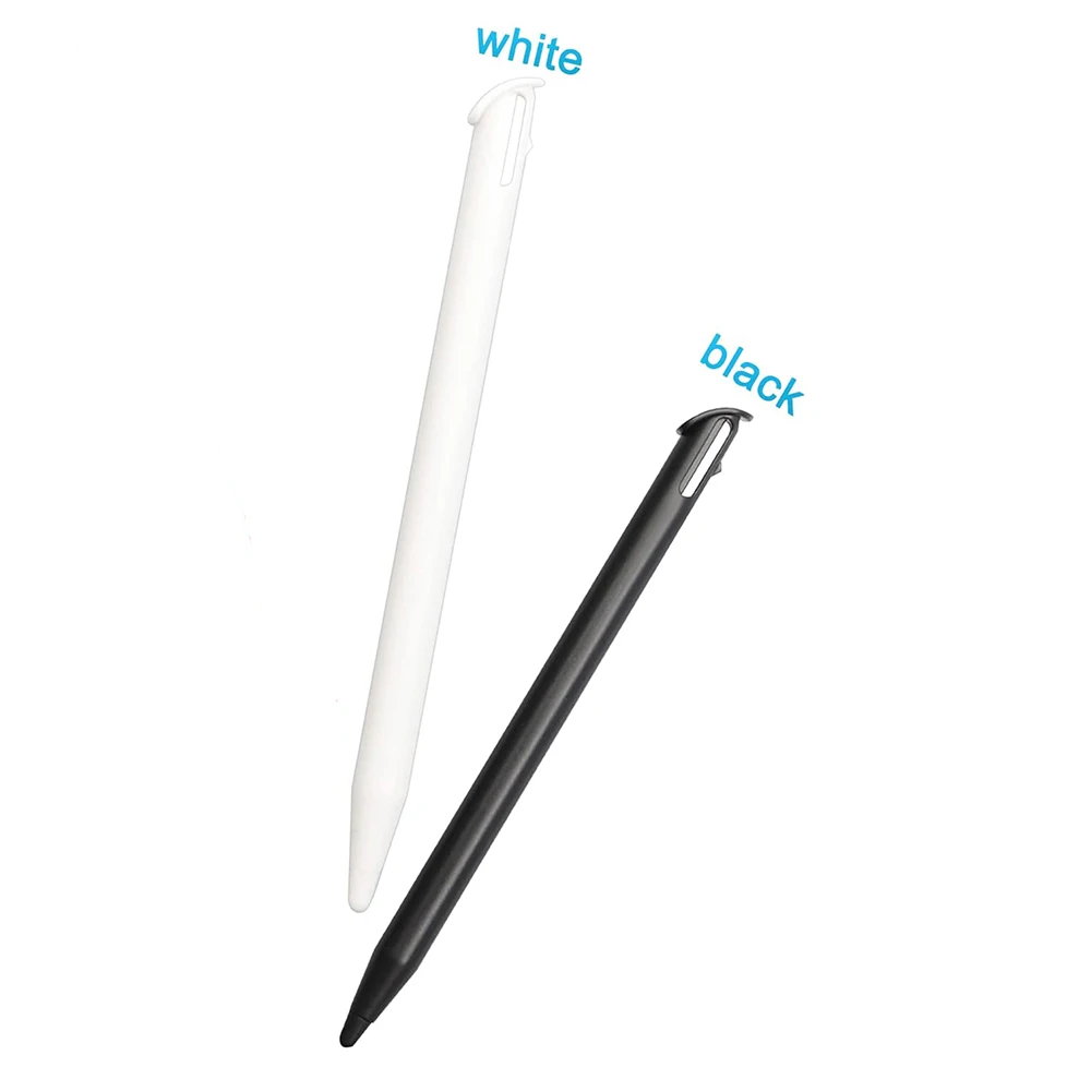 2pcs Stylus Pens for New 3DS XL Gaming Console Replacement Pen Plastic Touch Screen Pen Black White