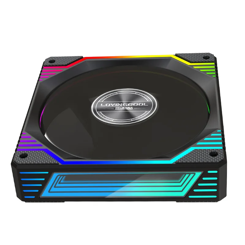 LOVINGCOOL Leili Cool specchio pro ventola del telaio 12 cm silenziosa grande volume d'aria ventola di raffreddamento con controllo della temperatura RGB