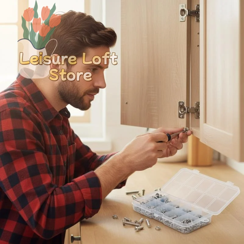 M2 M5 Screws Nuts Washers Combo 320Pcs Handy Set for Home Projects Furniture Assembly Toolbox Refills