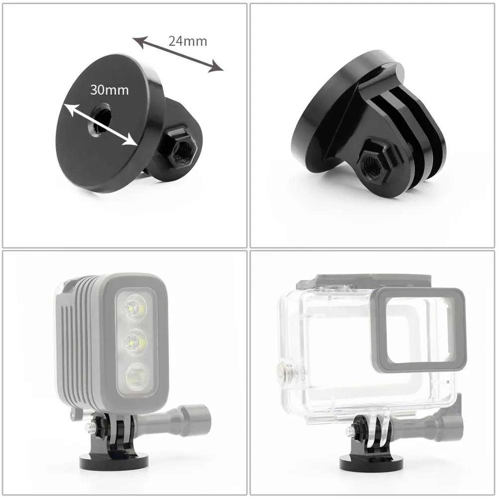 CNC Aluminium Kleiner Stativadapter mit Gewindeschraube für GoPro HD Hero 13 8 7 6 5 4 Session 2 3 SJcam Yi EKEN Action-Kameras – Detail 21