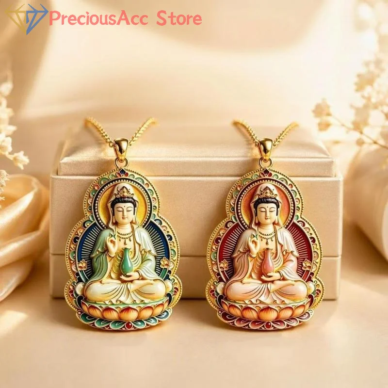 .New.Chinese Style Nine-tailed Fox Enamel Pendant Necklace Creative Mythology Design Fashion Jewelry For Women Thanksgiving Gift