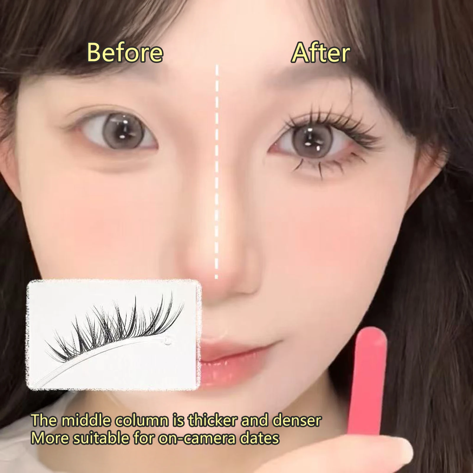 中国風つけまつげフォックススタイルシングルクラスターラッシュセグメント化されたフライングナチュラルフェイクまつげメイクアップツール