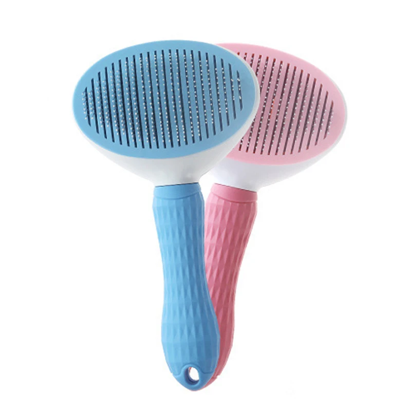 Pet Grooming Comb Dog Hair Removal Stainless Steel Automatic Hair Fading Kitten Comb Puppy Grooming Massage Brush Dog Supplies