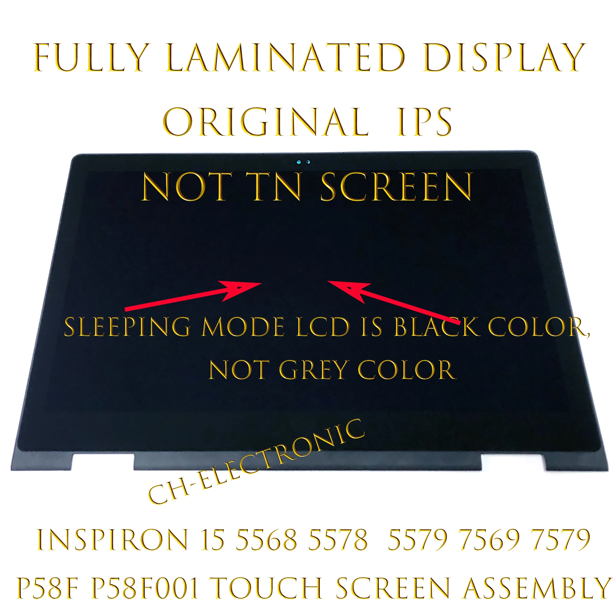 Pantalla táctil LCD FHD de 15,6 pulgadas para Dell Inspiron 15, 5568, 5578, 5579, 7569, P58F, P58F001, montaje de digitalizador, B156HAB01.0