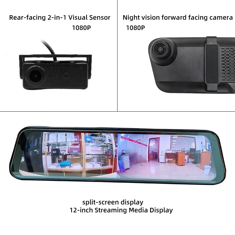 Car Radar Reversing Moitor Waterproof Front  Rear Night Vision Parking Sensor Camera Vehicle Recorder