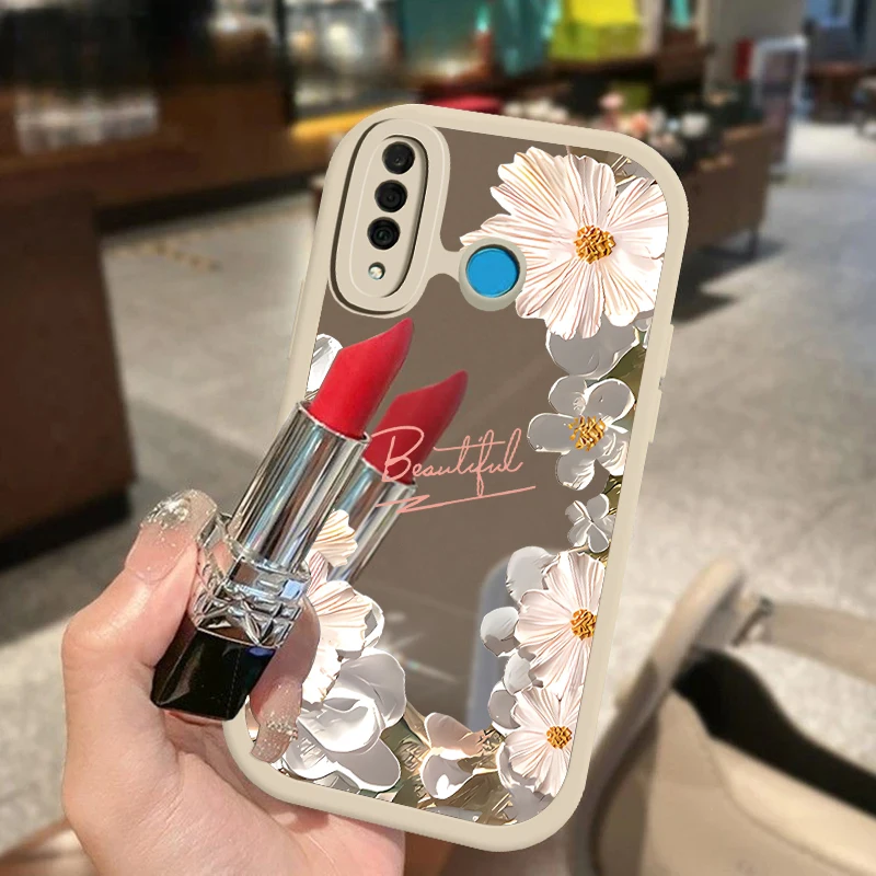 For Huawei P30 P 30 Case Luxury Painted Cover Soft Silicone Phone Cases For Huawei P20 P30 P40 Lite 4G Mate 20 Pro Mirror Bumper