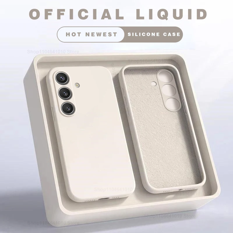 S26 S25 Ultra Case Square Liquid Silicone etui na telefony For Samsung Galaxy S26 S25 S24 S23 S22 Ultra Plus S26Ultra Cases Miękka obudowa