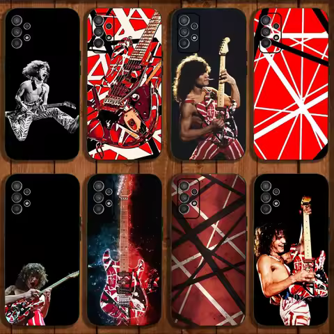 Graphic Guitar Eddie Van Halen Phone Case For Samsung Galaxy A13,A21s,A22,A31,A32,A52,A53,A71,A80,A91 Soft Black Cover