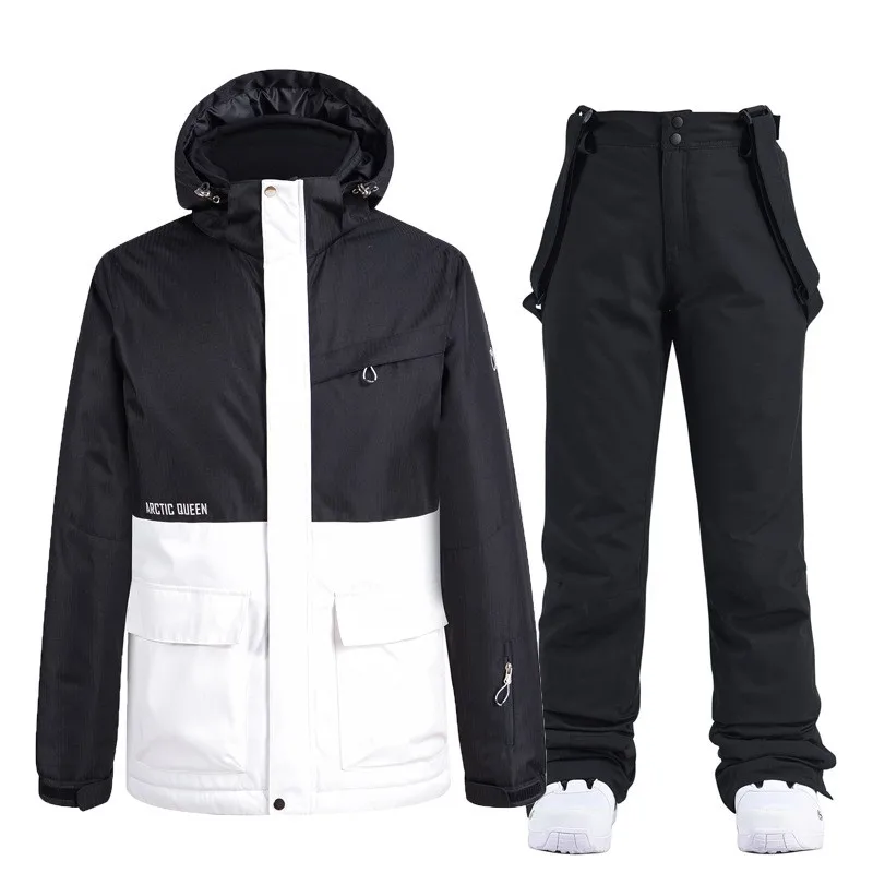 -30 gradi tuta da sci uomo inverno outdoor snowboard giacche e pantaloni giacca da uomo impermeabile calda cappotto abiti da sci maschili marca