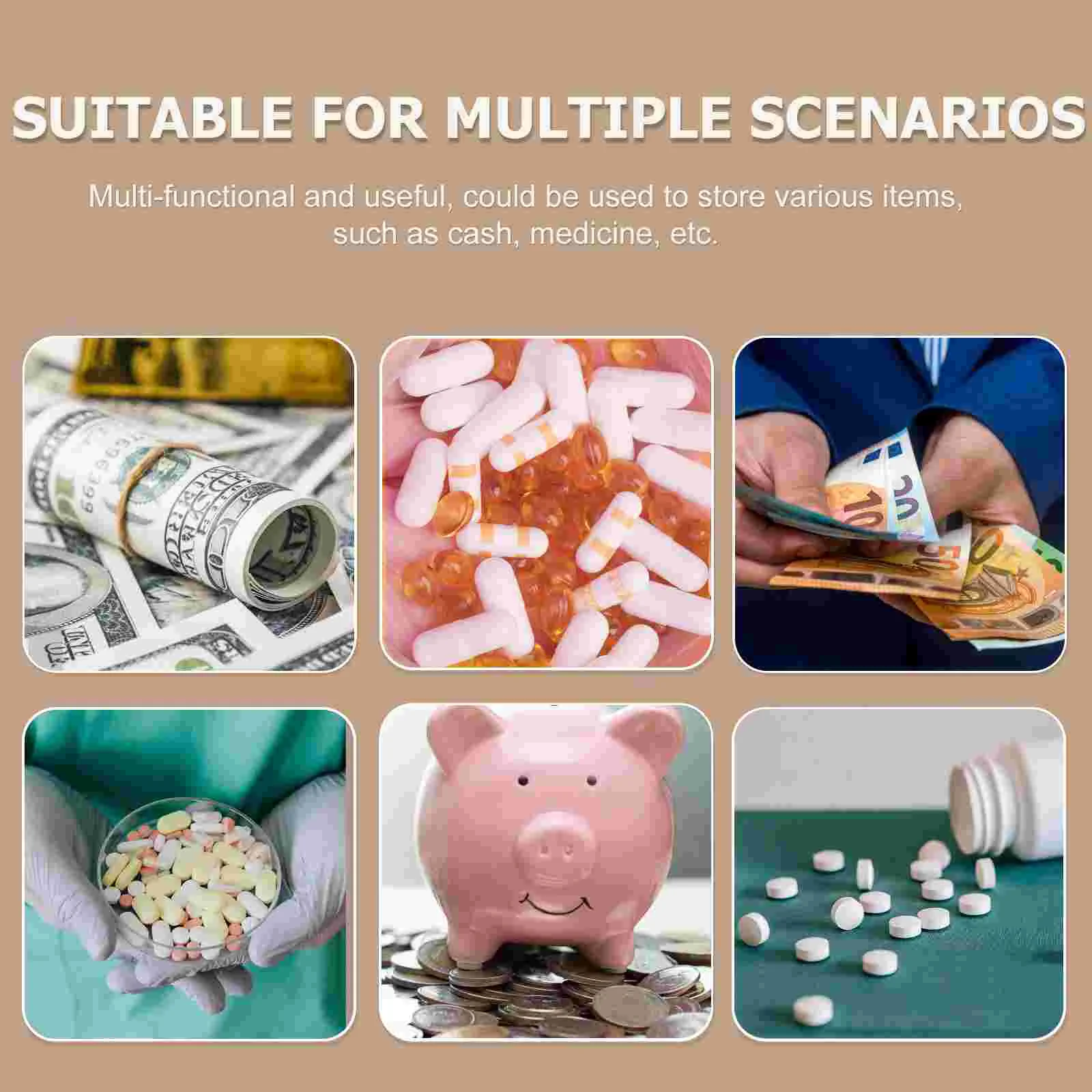 Hidden Storage Box Cash Hider Hiding Place Plug Money Containers for Safe Holder Secret Plastic Small