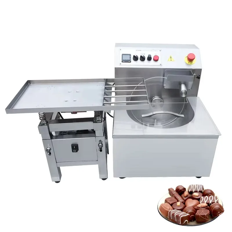 Mini Tempered Chocolate Tempering Machine Small Mould Molding Melting Machinery Enrobing Maker Coating Chocolate Making Machine