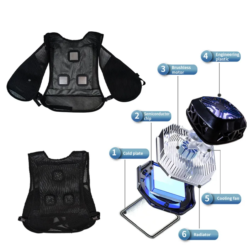 Summer Semiconductor Cooling Air Conditioning Suit Outdoor Construction Site Vest Cooling Airconditioning Suit Vest Cooling Suit