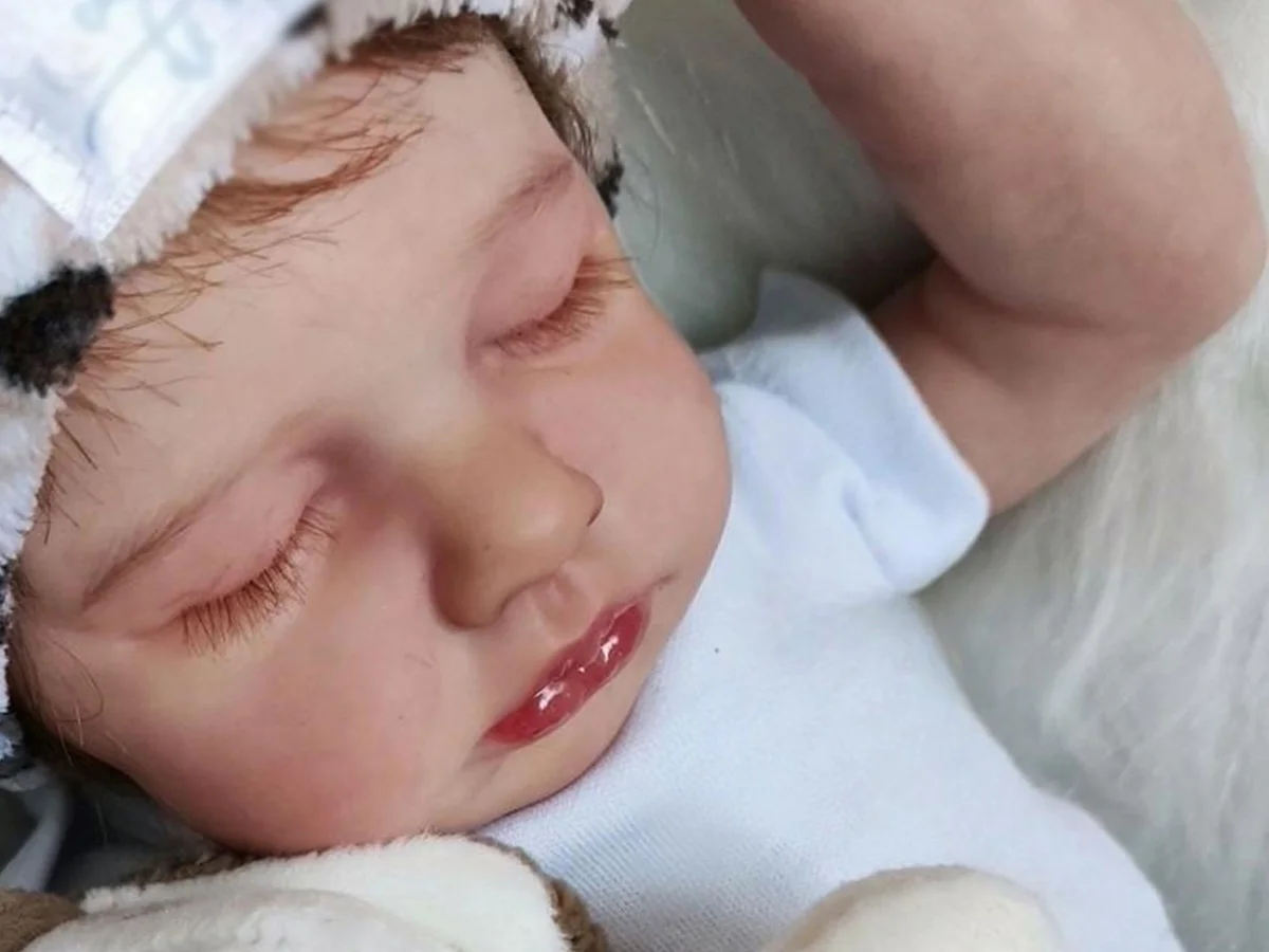 

19-дюймовая реалистичная кукла Loulou для сна, реборн, тканевое тело/полное виниловое тело, уже готовая краска с видимыми венами, волосы с корнями рук