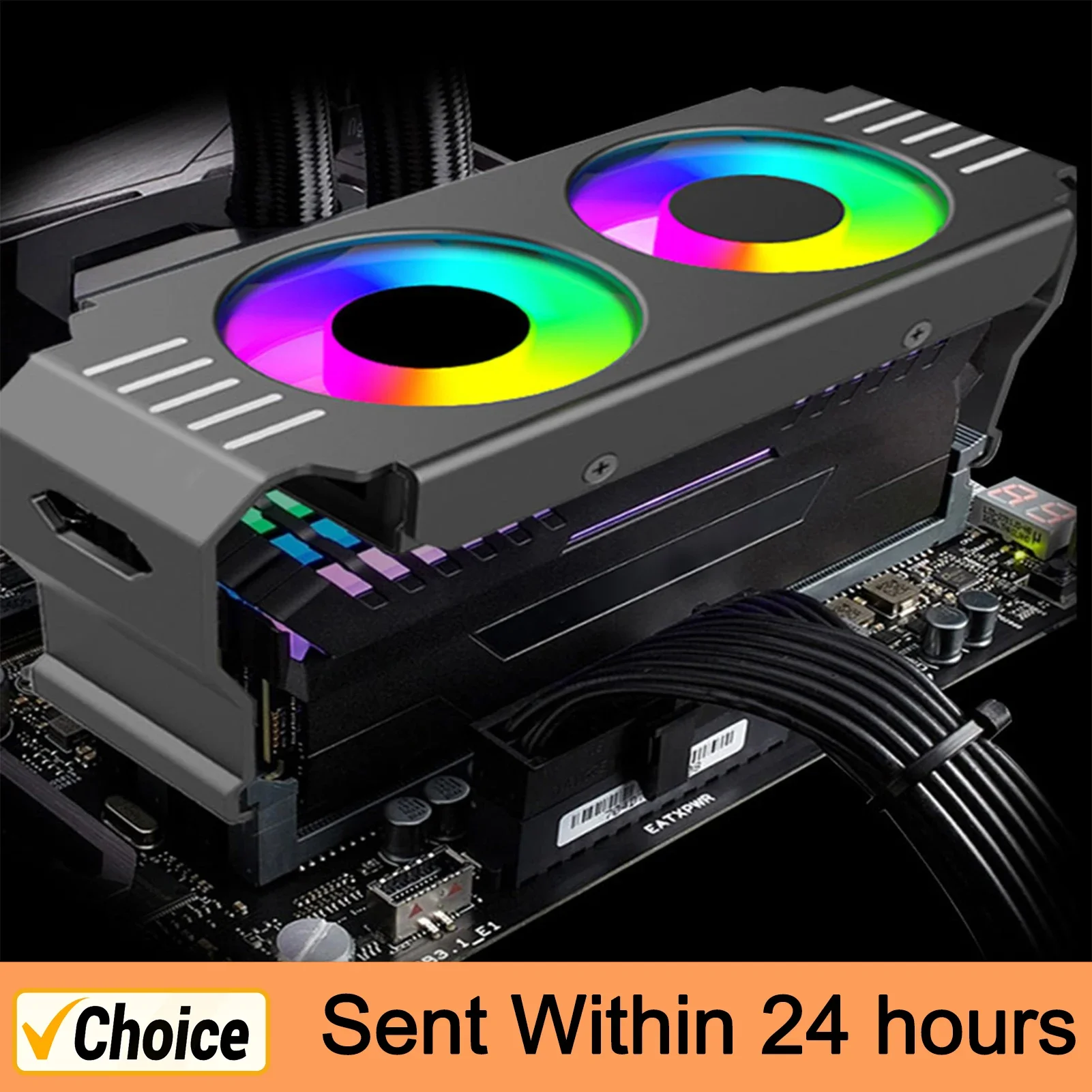 

Оперативная память для компьютера модульный кулер для ПК DDR4 DDR5, двойной вентилятор 120 мм, ARGB Sync PWM вентиляторы, алюминиевый RGB Охлаждающий радиатор для DDR4 DDR5